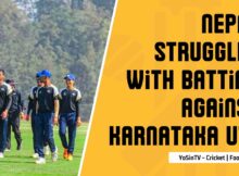 Nepal Struggles with Batting in Fourth Practice Match Against Karnataka U19